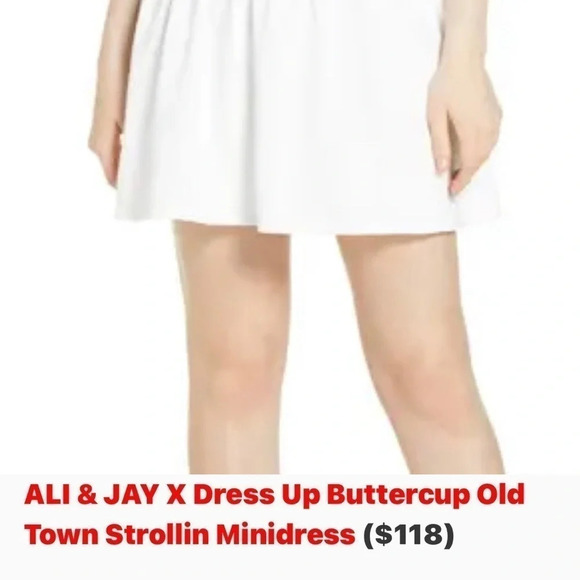 ALI&JAY white halter dress,frill,cut out,fit&flare,flare Dress Up Buttercup, - Picture 4 of 16